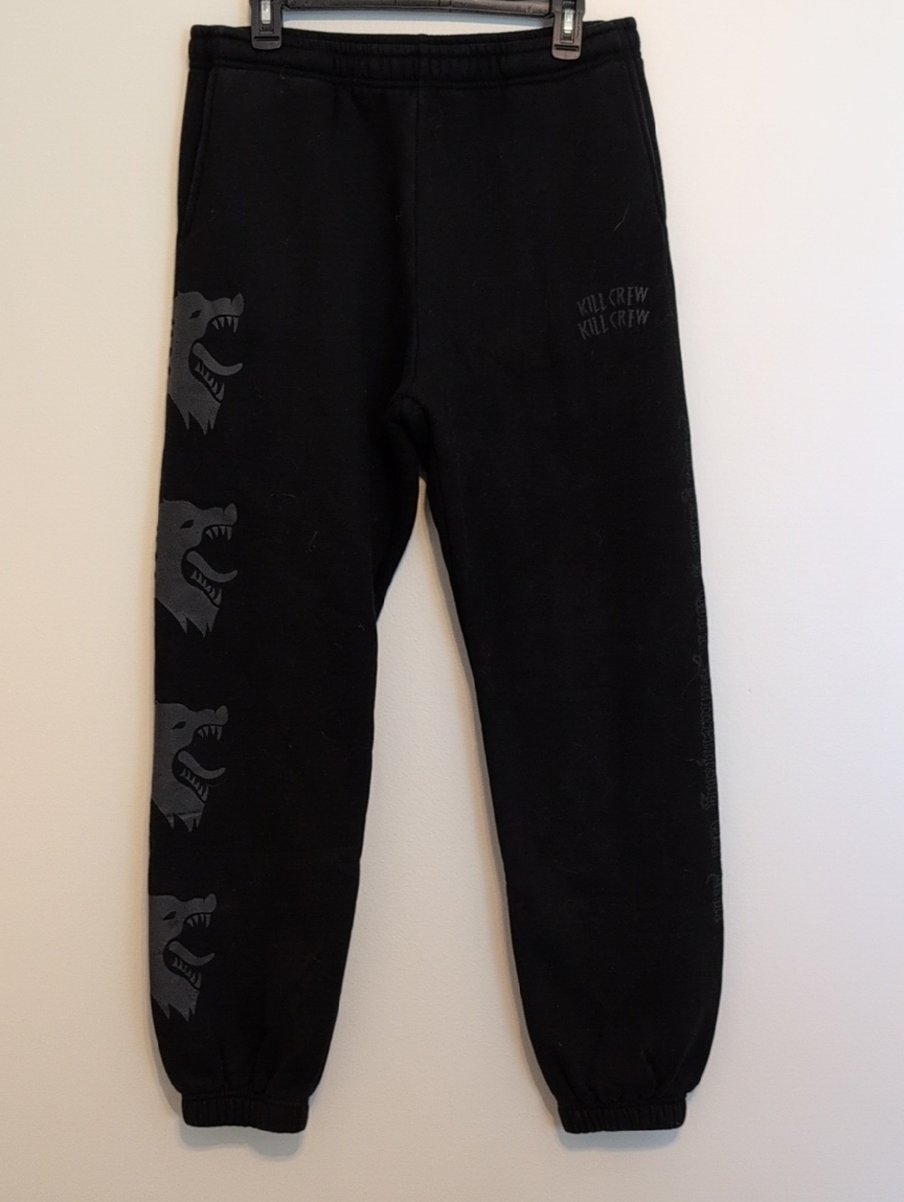 Kill Crew HEAVYWEIGHT LUX "WAR WOLF" SWEATPANTS - BLACKOUT